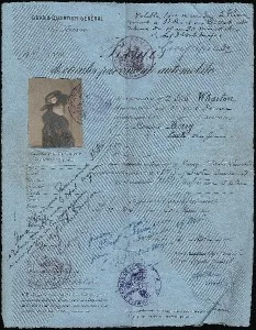 Motor Vehicle Permit with photo of Edith